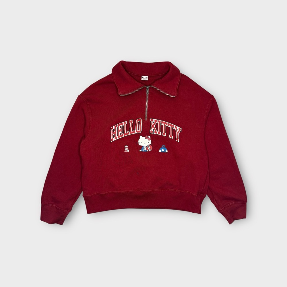 Uniqlo x Sanrio Hello Kitty Graphic Red Pullover Sweatshirt